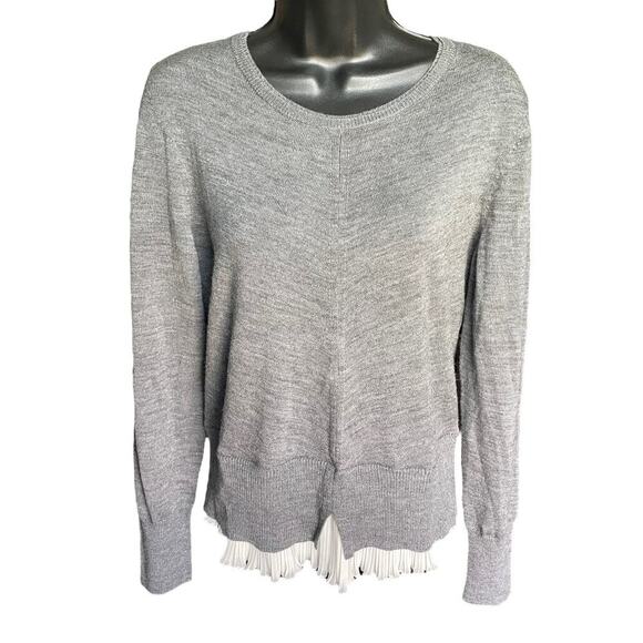 Antonio Melani NWT Gray 100% Wool Layered Sweater Size M - Picture 1 of 8